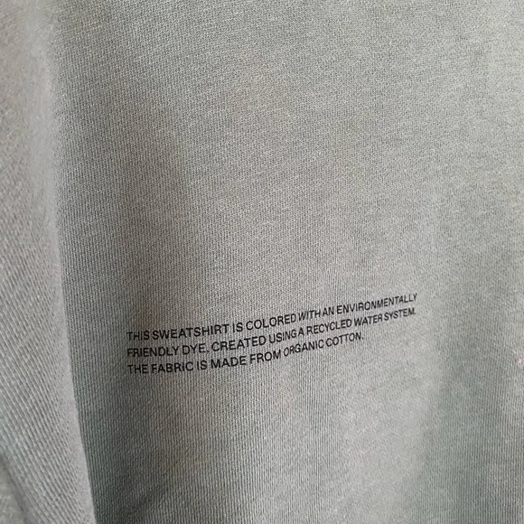 PANGAIA 365 cropped sweatshirt olive sage green size small crewneck - Picture 7 of 8